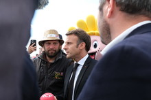 Emmanuel Macron à Terres de Jim 2022.